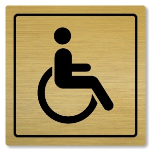 WC invalidé, 118x118mm, zlatá, Arizona